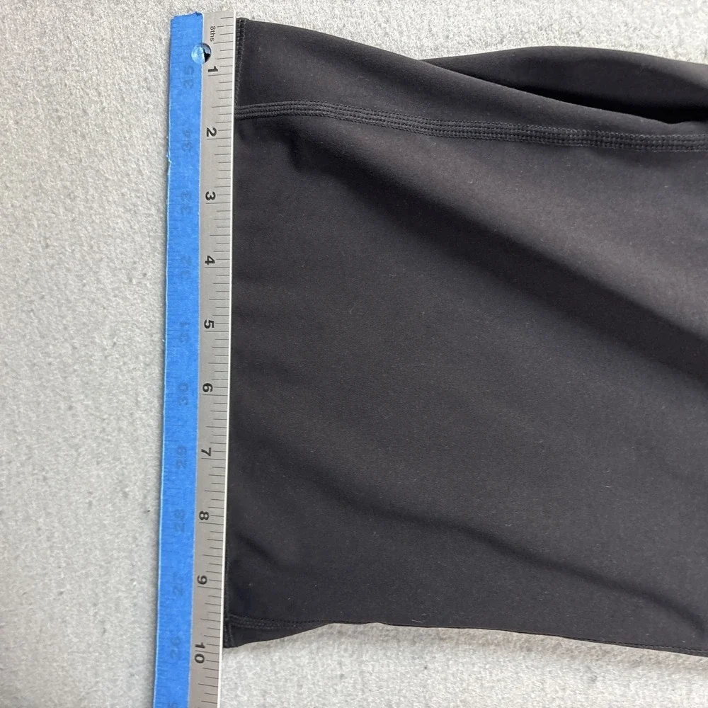 Women's Black Flare Legged‎ Active Yoga Pants - Black - Pockets - Large